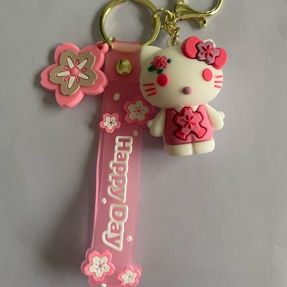 Hello Kitty Pink Keychain Bag Charm—New - Picture 2 of 4